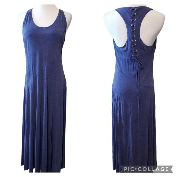Anthropologie Dresses & Skirts - Maeve Anthropologie Melanie Lace-up Back Maxi Tank Dress Women’s Size S New